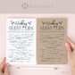Wedding Guest Libs Printable Game . Engagement Party Wedding Advice Mad Libs. Kraft + Minimalist . Editable Template Download Templett K3-T