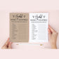 Bridal Word Scramble Printable Bridal Shower Game . Bachelorette Hens Party . Kraft Rustic + Minimalist . Instant Digital Download PDF