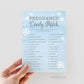 Pregnancy Candy Match . Baby Shower Game . Baby It's Cold Outside Boy . Blue Silver . Winter Snowflakes . Printable Instant Download