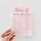Baby Shower Twins Boy and Girl Games Set 8 Games Printable . Blue Pink and Silver . Winter Baby its Cold Outside . Instant Download Bundle