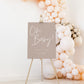 Oh Baby Welcome Sign . Simple Script Minimalist Baby Shower Welcome Template . PRINTABLE Editable Poster . Instant Download Templett ELISA