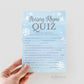 Nursery Rhyme Quiz Baby Shower Trivia Game . Baby It's Cold Outside Boy . Blue and Silver . Winter Snowflakes . Printable Instant Download