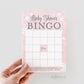 Baby Shower Bingo Card Printable . Winter Girl Baby Shower Game . Baby its Cold Outside . Pink and Silver Glitter . Printable Download