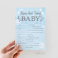 Name That Song Baby Shower Game . Baby It's Cold Outside Boy . Winter Snowflakes Blue and Silver . Printable or Virtual Instant Download