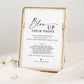 Blow Up Their Phone Wedding Reception Sign . Share the Love Printable Template . Simple Modern Minimalist Instant Download Templett SM-T