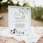 Blow Up Their Phone Wedding Reception Sign . Share the Love Photos Printable Template . Greenery and Gold . Instant Download Templett G2-T