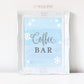 Coffee Bar Table Sign Printable . Baby its Cold Outside Blue Silver Winter Snowflakes Baby Shower Birthday Onederland Boy . Instant Download