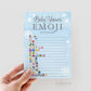 Baby Shower Emoji Pictionary Game . Baby It's Cold Outside Boy . Blue and Silver Winter Wonderland Snowflakes . Printable Instant Download