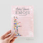 Baby Shower Emoji Pictionary Game . Baby It's Cold Outside Girl . Pink and Silver . Winter Snowflakes . Printable Instant Download