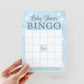 Baby Shower Bingo Card Printable . Winter Boy Baby Shower Game . Baby its Cold Outside Snowflakes . Blue and Silver . Printable Download
