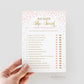 He Said She Said Bridal Shower Game . Pink and Gold Wedding Shower . Hens Party . Bachelorette Party Game . Printable Instant Download