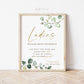 Wedding Bathroom Basket Printable Signs . Ladies and Gents Wedding Restroom . Please Help Yourself . Greenery and Gold . Instant Download G2