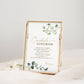 Wedding Cornhole Board Guestbook Sign PRINTABLE . Greenery & Gold . Wedding Guest Book Alternative . Instant Download G2