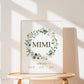 Mimi Established Printable Christmas Gift for Mimi Gigi Mom Mother Grandma Grandmother . Greenery . PRINTABLE Editable Template Templett