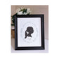 Silhouette Portrait Printable . Personalized with Child's Silhouette from a Photo . Greenery . Gift for Her Mom . Digital Download Printable