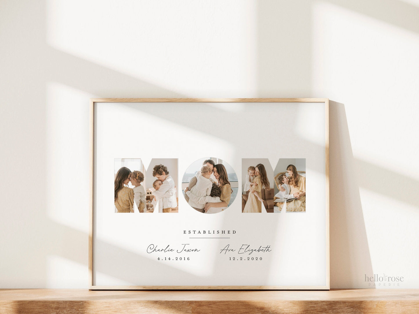 Mom Photo Printable Christmas Gift . Personalized Established Family Photo Gift from Kids Husband . PRINTABLE DIGITAL DOWNLOAD