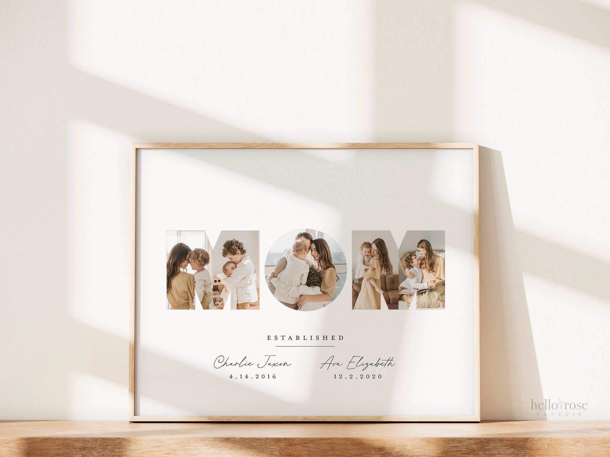 Mom Photo Printable Christmas Gift . Personalized Established Family Photo Gift from Kids Husband . PRINTABLE DIGITAL DOWNLOAD