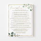 Pass the Poem Bridal Shower Printable Game . Greenery and Gold . Gift Passing Poem . Printable 8.5x11 . Instant Digital Download . G2