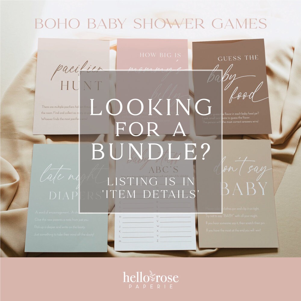 Find the Guest Boho Baby Shower Printable Game . Blush Pink Girl Minimalist . Editable Template . Instant Download Templett