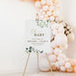 Oh Baby Welcome Personalized PRINTABLE Sign . Baby Shower Poster . Greenery and Gold . Baby Shower Decor . Digital Download G2