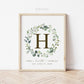 Personalized Family Name Printable Christmas Gift Sign . Last Name Monogram Established Date . Wedding Anniversary Gift . Download