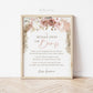 A Message From the Bump PRINTABLE Personalized Sign . Girl Baby Shower . Message From Baby . Pink Pampas Grass Floral . DIGITAL DOWNLOAD