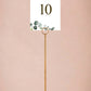 Table Numbers Printable Cards . Wedding Table Numbers . Bridal Shower Wedding Party Table Decor . Greenery + Gold . Digital Download