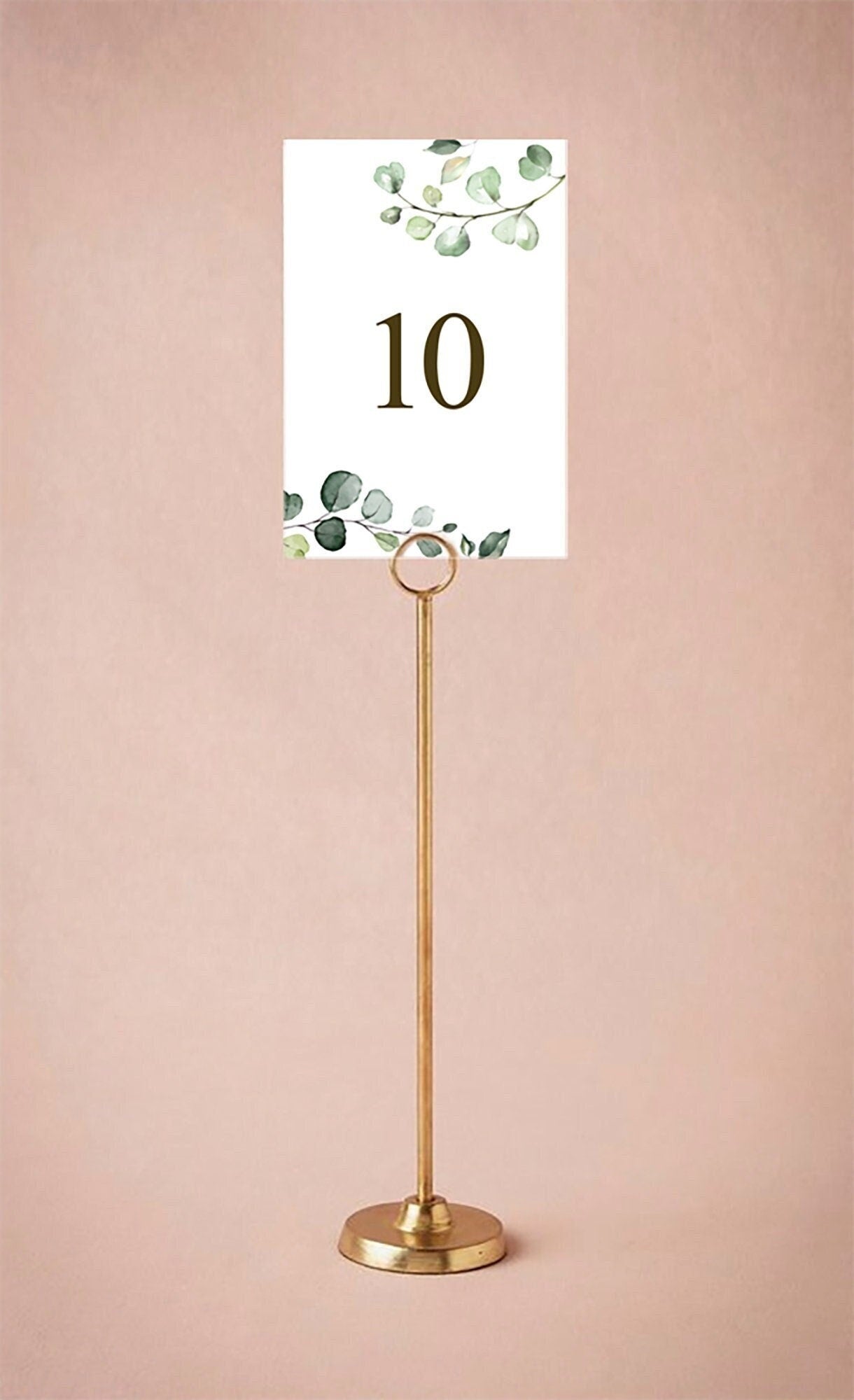 Table Numbers Printable Cards . Wedding Table Numbers . Bridal Shower Wedding Party Table Decor . Greenery + Gold . Digital Download