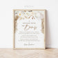 A Message From the Bump PRINTABLE Personalized Sign . Gender Neutral Girl or Boy Baby Shower . White Pampas Grass Floral . DIGITAL DOWNLOAD