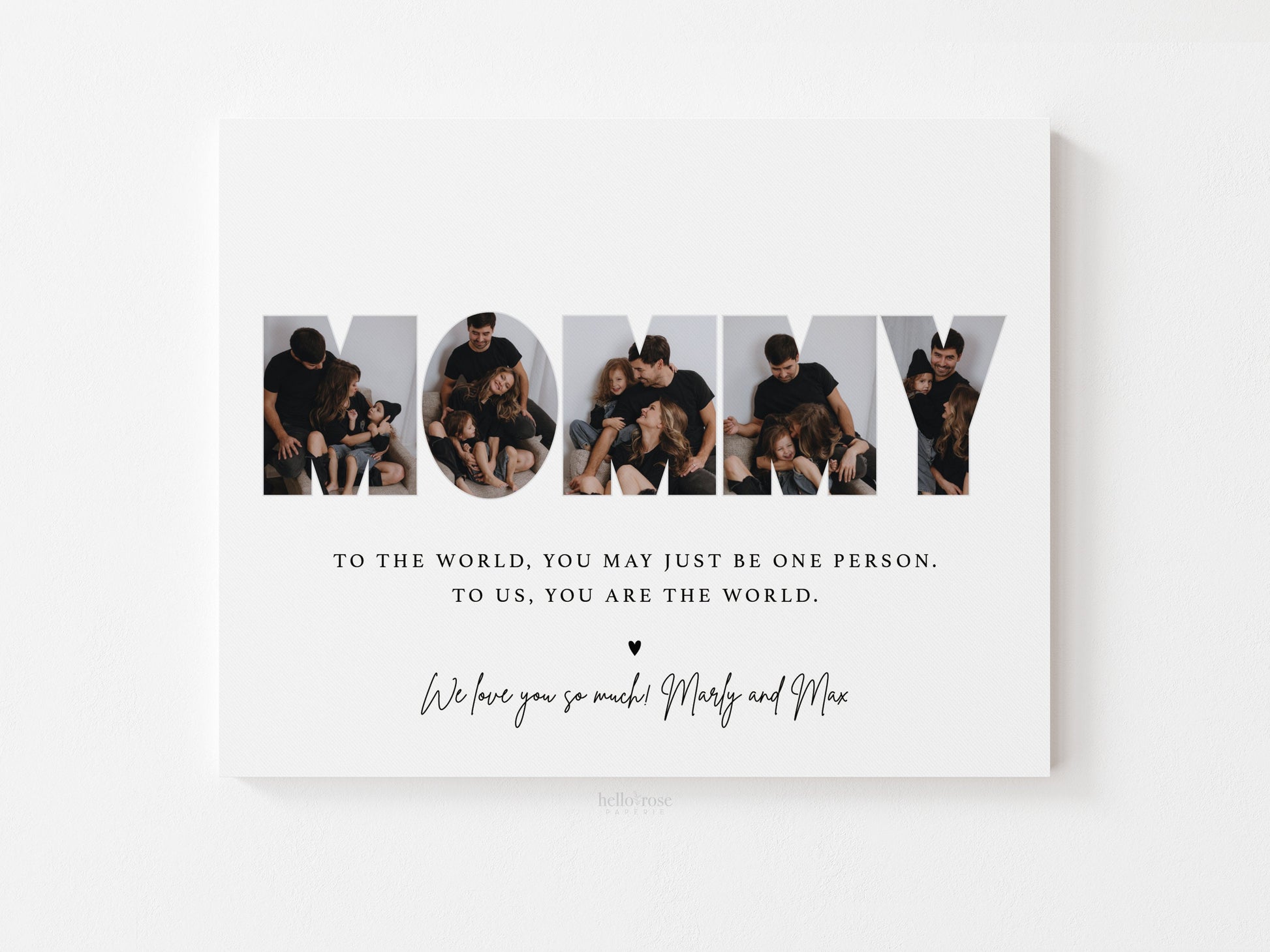 Mothers Day Photo Gift for Mom, Mommy . Personalized Printable Gift from Kids . Gift from Children Husband . DIGITAL DOWNLOAD