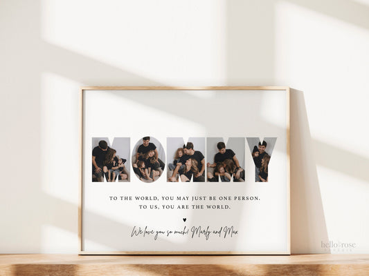 Mothers Day Photo Gift for Mom, Mommy . Personalized Printable Gift from Kids . Gift from Children Husband . DIGITAL DOWNLOAD