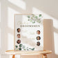 Meet the Groomsmen Printable Sign . Meet the Men Wedding Party Poster . Greenery and Gold . Wedding Reception Decor . Digital Download