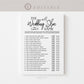 The Wedding Shoe Game . Wedding Bridal Shower Engagement Party Rehearsal Dinner . Kraft . PRINTABLE Editable Template Download Templett
