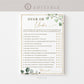 Over or Under Bridal Shower Hens Bachelorette Game . Greenery + Gold . PRINTABLE Editable Template Instant Download Templett G2-T