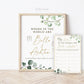 Personalized Where in the World Were They Game Cards + Sign Printable . Greenery + Gold . Bridal Shower Bachelorette . Digital Download G2