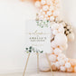 Baby Shower Welcome Sign Personalized . PRINTABLE Poster Decor Greenery and Gold . Digital Download G2