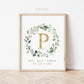 Personalized Family Name Printable Christmas Gift Sign . Last Name Monogram Established Date . Wedding Anniversary Gift . Download