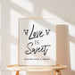 Love is Sweet Take a Treat Favors Sign . Printable Wedding Bridal Shower . Bachelorette Hens Anniversary Party . Instant Download 8x10