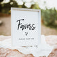 Favors Sign . Printable Rustic Modern . Wedding Bridal Shower . Bachelorette Hens Party . Kraft + Black/White . Instant Download 8x10