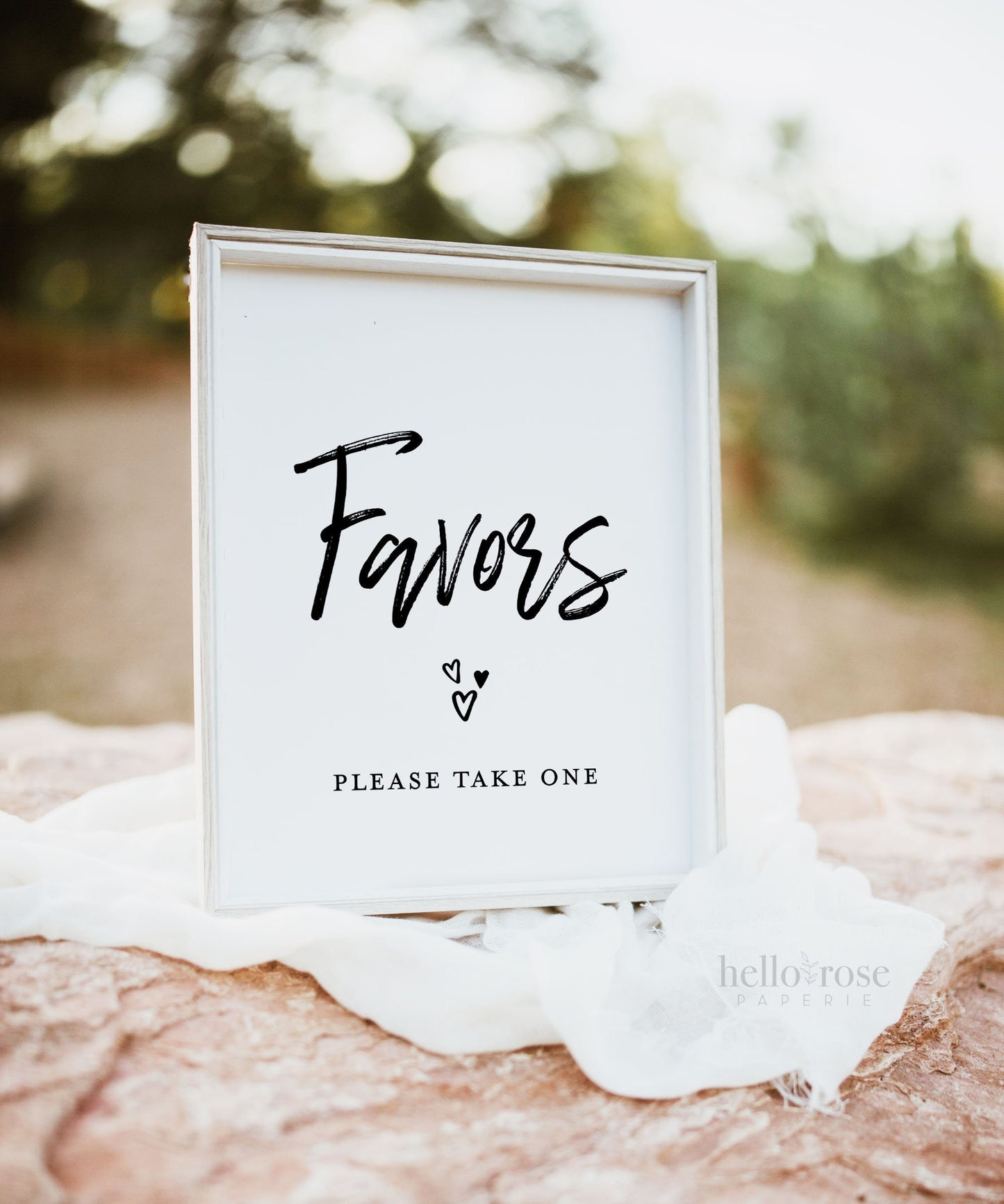 Favors Sign . Printable Rustic Modern . Wedding Bridal Shower . Bachelorette Hens Party . Kraft + Black/White . Instant Download 8x10