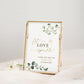 Personalized Let Love Sparkle Wedding Sparkler Send Off Printable Sign . Wedding Sparklers Favors . Greenery and Gold . PDF Download G2