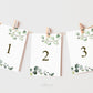 Table Numbers Printable Cards . Wedding Table Numbers . Bridal Shower Wedding Party Table Decor . Greenery + Gold . Digital Download