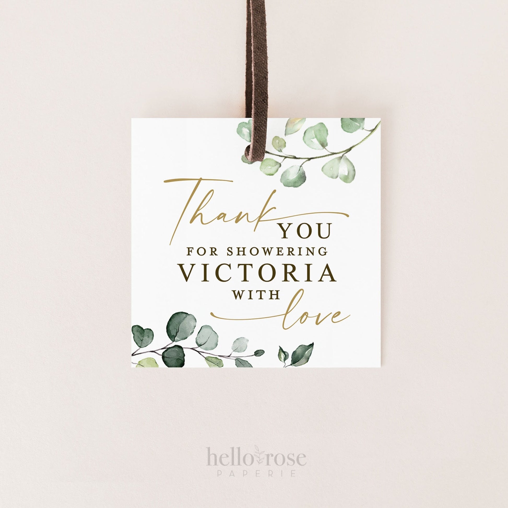 PRINTABLE Thank You for Showering with Love Bridal Shower Tags Stickers Labels . Personalized Party Favor Tags . Digital Download PDF