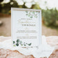 Our Signature Cocktails Wedding Bar Menu Sign . Personalized Printable with Signature Drinks . Greenery and Gold . Digital Download . G2