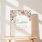 Custom Printable Sign . Baby Shower Bridal Shower Wedding Bachelorette Hens Party First Birthday . Pink Floral Watercolor . Digital Download