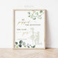 He Popped the Question She Said Yes Printable Personalized Sign . Wedding Bridal Shower Bachelorette . Greenery Eucalyptus . PDF Download G2