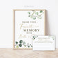 Personalized Favorite Memory with the Couple Cards + Sign . PRINTABLE . Greenery + Gold . Bridal Shower Bachelorette . Instant Download G2