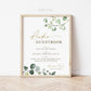 Audio Guestbook Telephone Personalized Wedding Sign . Wedding Guest Book Alternative . Greenery and Gold . Printable Digital Download G2