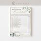 Do You Know the Bride Best Personalized Bridal Shower Bachelorette Game . Greenery PRINTABLE Editable Template Instant Download Templett