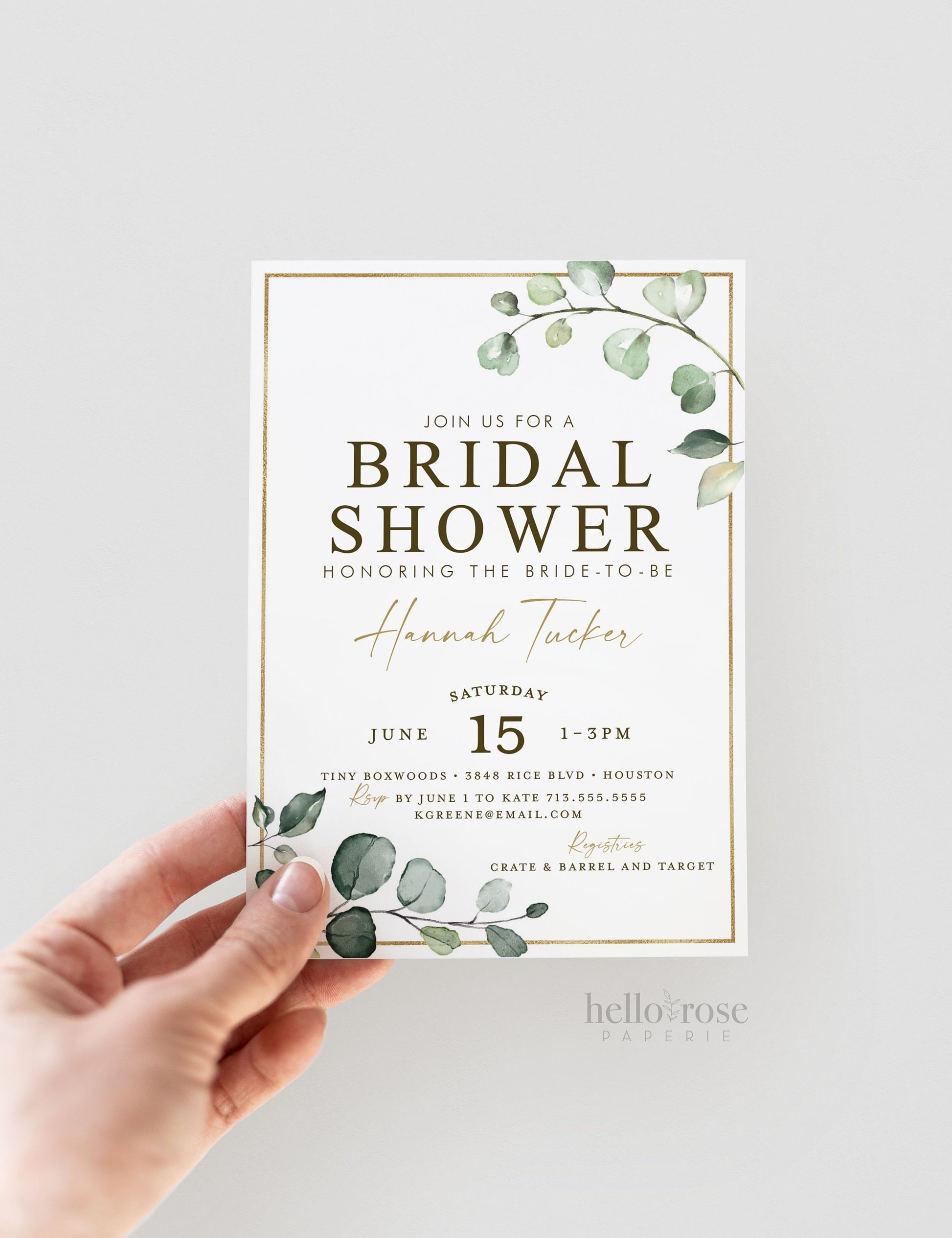 The Ring Hunt Game Sign . Bridal Shower Bachelorette Party . Greenery + Gold . PRINTABLE Editable Template Instant Download Templett G2-T